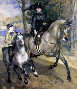  noir tableau - à cheval dans le bois de boulogne Pierre Auguste Renoir
